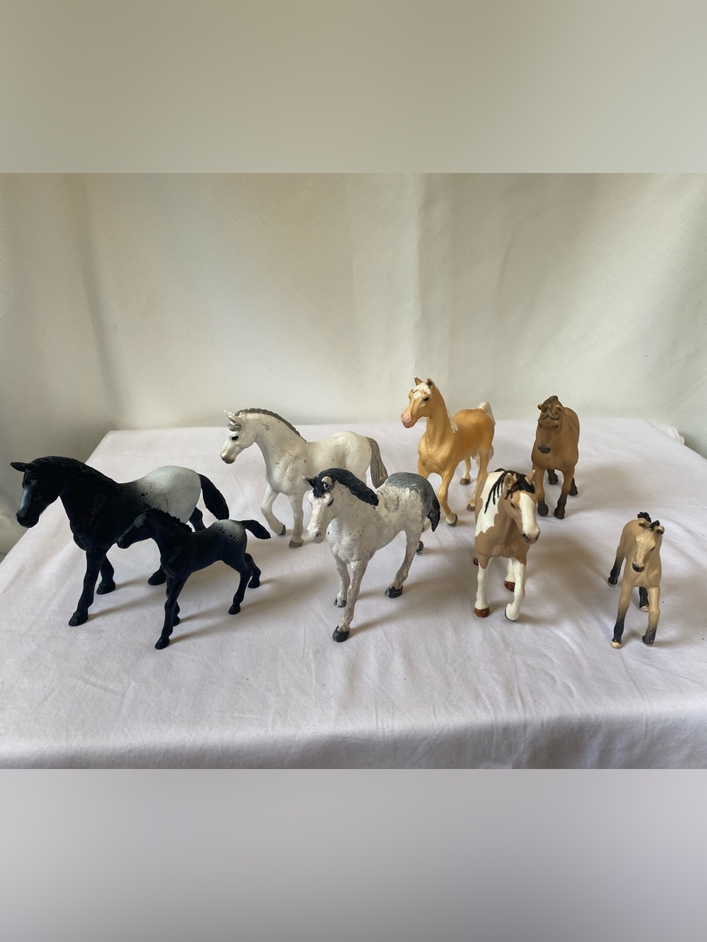 Schleich Set Of 8 Horse Figures Collectible Ranch Western Farmhouse Rodeo